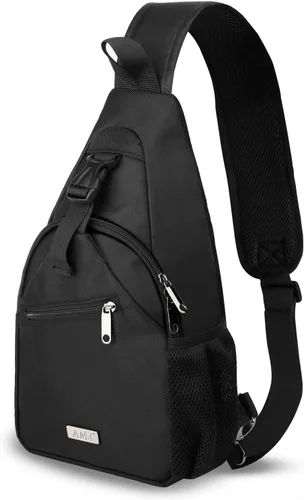 AMJ Bolso bandolera para hombres y mujeres, mochila de hombro casual, mochila de pecho para senderismo y viajes