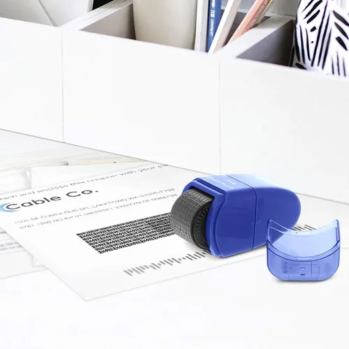 Miniatura 8 de Protección de identificación Guard Your ID Sello de rodillo, Azul, IS-520CM