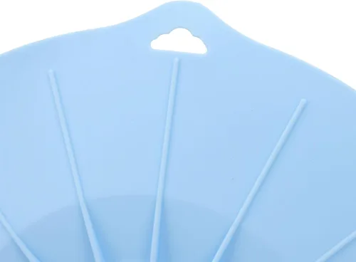 Miniatura 9 de Juego de tapa de silicona resistente al calor, reutilizable, cubierta de salpicaduras de microondas, tapa de succión de alimentos para cuencos, Azul