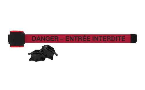 Miniatura 28 de Banner Stakes Soporte magnético de pared de 7 pies – Bandera roja "Danger- Entrée Interdite", se asegura fácilmente a múltiples superficies, cierre