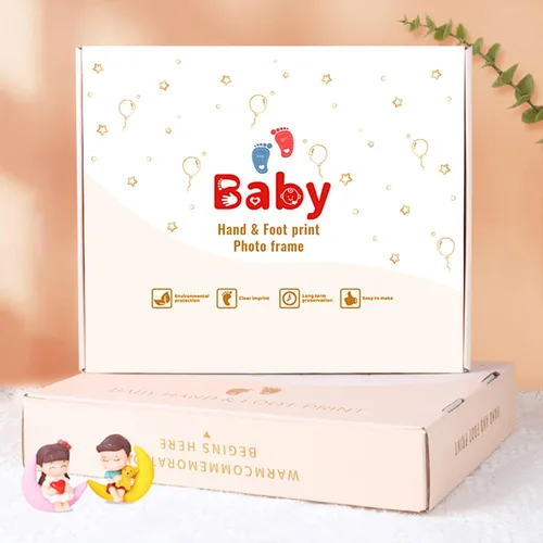 MCstars Kit personalizado de mano y huella de bebé, pies de recuerdo y huellas de manos para recién nacidos, regalo para baby shower, Navidad y