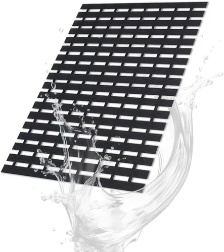 Alfombra de Baño Antideslizante Alfombra de Ducha para Bañera con Orificios de Drenaje y Goma de Servicio Pesado Sin Ventosas Alfombra Resistente