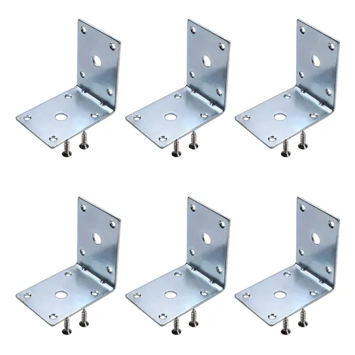 Miniatura 7 de Soporte de esquina de metal de 0.87 x 0.67 pulgadas, soportes de ángulo interno de 90 grados, soportes en forma de L, cierre de junta con tornillos