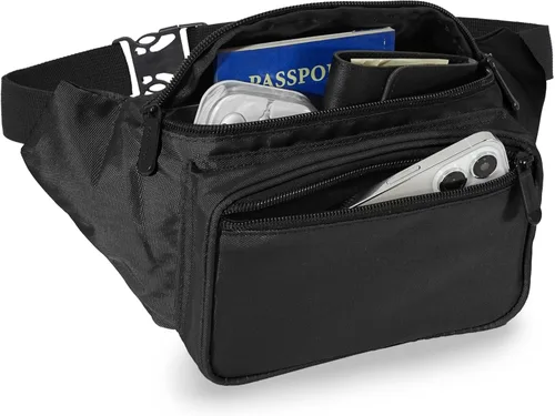 Miniatura 2 de Riñonera con cinturón - Bolso cruzado de cintura para hombres o mujeres - Riñonera grande impermeable y sin manos para senderismo, correr y viajes