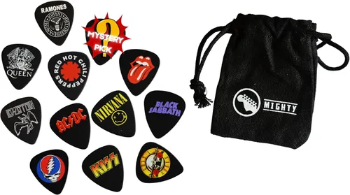 Miniatura 2 de Juego de púas de guitarra de 12 álbumes clásicos para cada guitarrista. Impresión a doble cara. Púas de 0,46, 0,71, 0,81, 0,88, 0,96 y 1,2 mm