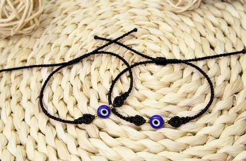 Miniatura 3 de Lavoio Pulseras de nudo de la suerte contra el mal de ojo, hechas a mano, ajustable, amuleto de cuerda roja para mujeres, hombres, niños y niñas