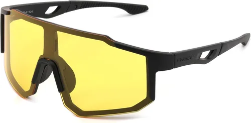 Miniatura 16 de FEISEDY Gafas de sol deportivas para hombres, mujeres y adolescentes - Béisbol, ciclismo, ciclismo UV400 protección B2388 008-negro rosa