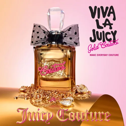 Miniatura 3 de Juicy Couture Viva La Juicy Gold Eau De Parfum, perfume para mujer con notas de bayas deliciosas, jazmín sambac y crema de vainilla, afrutado