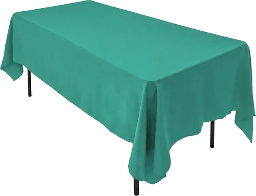 Miniatura 45 de AK TRADING CO. Mantel rectangular de poliéster de 60 x 102 pulgadas, fabricado en Estados Unidos, resistente a las arrugas, ignífugo, duradero