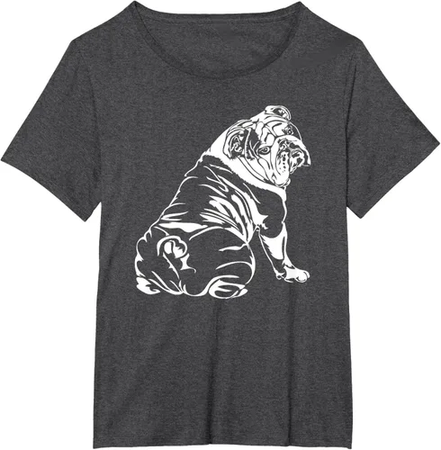 Miniatura 23 de Gracioso Bulldog Inglés playera perro Hund playera regalo, Azul (Heather blue)