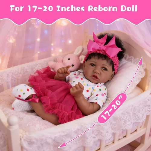 Miniatura 4 de EKOKIZ Ropa de muñecas Reborn de 17 a 20 pulgadas, ropa realista para recién nacidos, accesorios de regalo, juego de regalo para muñecas de bebé