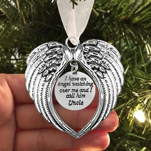 Miniatura 24 de Adorno conmemorativo de Navidad, Una parte de mi corazón está en el cielo, colgante para árbol de Navidad, regalos conmemorativos por pérdida