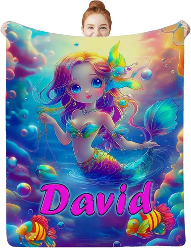 Miniatura 16 de Artsadd Mantas personalizadas con nombre para bebés niños y niñas, mantas de bebé personalizadas con nombre, manta personalizada para niños