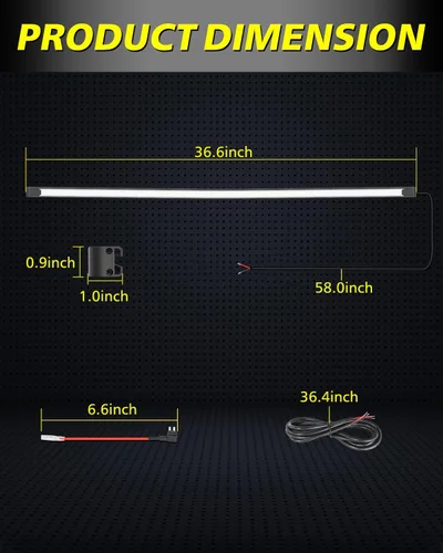 Miniatura 2 de Kit de luces LED DRL de 36.6 pulgadas para Chevy GM Silverado 2014-2018, accesorios para parrilla delantera, luces de acento de barra de posición