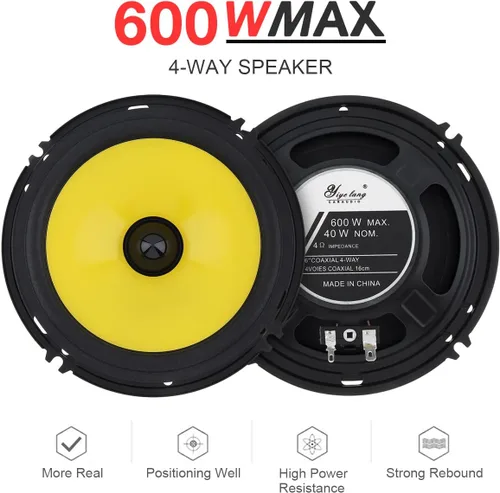 Miniatura 3 de Altavoz de audio para coche de frecuencia completa de rango completo, altavoz modificado ultrafino de bajos medios, instalación no destructiva