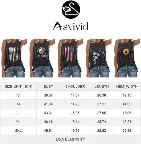 Miniatura 5 de Asvivid - Camisetas sin mangas para mujer, holgada, con cuello redondo, estampado de letras, diente de león, para verano, casuales