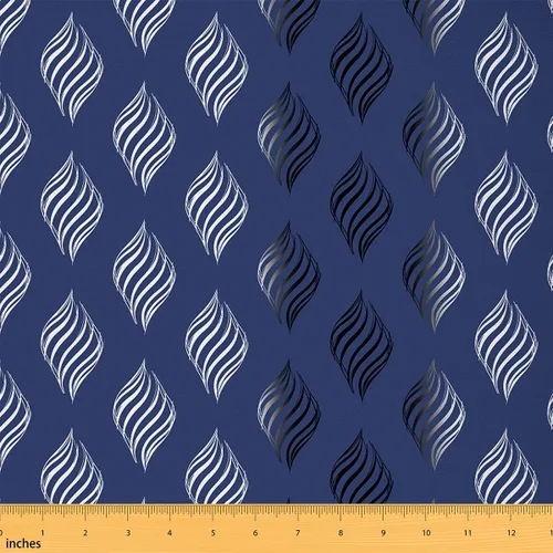Miniatura 9 de The Yard - Tela geométrica y blanca de The Yard para niños, tela abstracta decorativa, impermeable, para exteriores, niños, niñas, adultos, a rayas