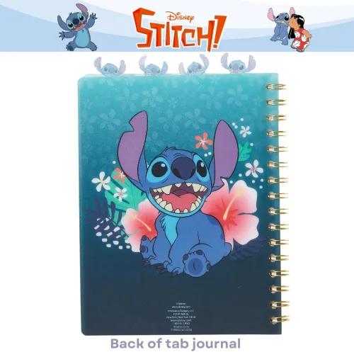 Miniatura 6 de Stitch Tab - Cuaderno de diario, encuadernado en espiral, 96 páginas rayadas, 8 x 7 pulgadas, color azul