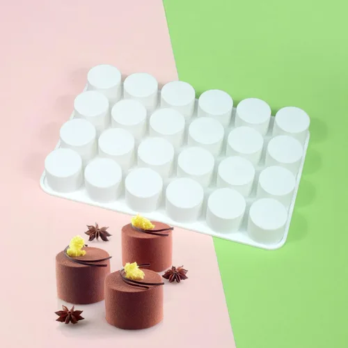 Miniatura 7 de Molde de silicona para tartas de 24 cavidades para hacer galletas, 3D, hecho a mano, reutilización de cocina, herramientas para hornear, mousse
