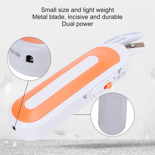 Miniatura 6 de Tijeras eléctricas inalámbricas Mini Blis Abs cuchillas de metal Fuente de alimentación dual Portátil Pequeño Soportes Cortadores Tijeras Tijeras