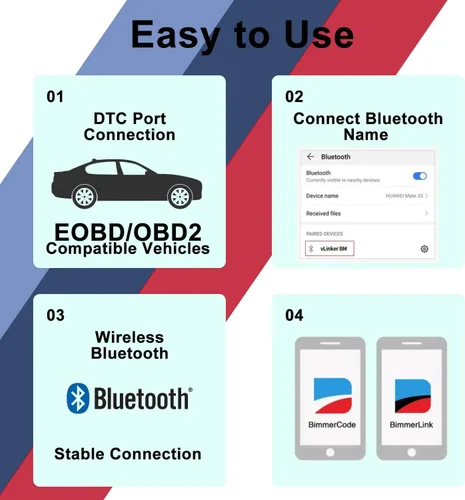 Miniatura 6 de Vgate OBD2 Bluetooth Escáner vLinker BM Bimmercode Herramienta de Diagnóstico para BMW/Mini, Funciona con Android y Windows solamente
