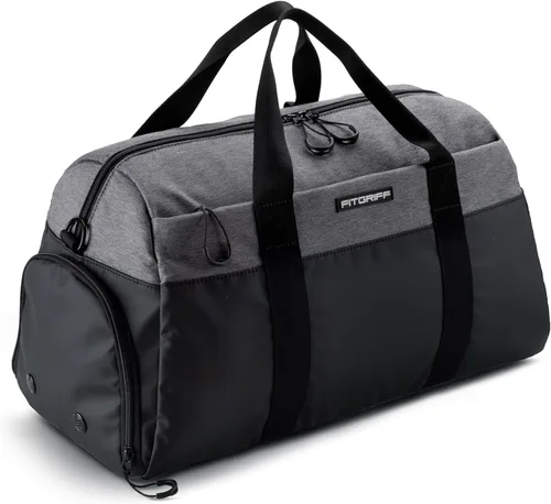 Miniatura 8 de Fitgriff Bolsa de gimnasio V2 para hombres y mujeres con compartimento para zapatos y artículos húmedos, bolsa de lona para viajes, deportes