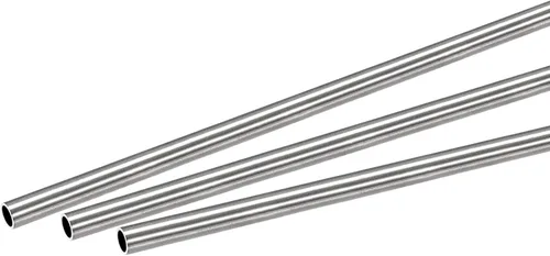 Miniatura 24 de uxcell Tubo redondo de acero inoxidable 304 0.197 in OD 0.024 in espesor de pared 9.843 in longitud 3 piezas