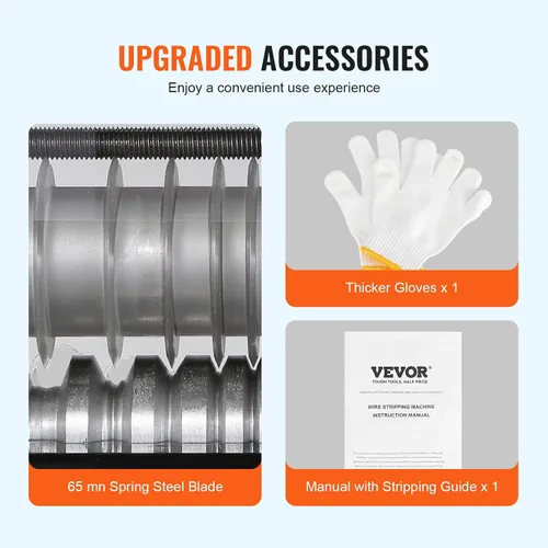 Miniatura 6 de VEVOR Máquina Peladora de Cables Eléctrica, Máquina Peladora de Cables Automática de 0.06''-0.98'', 60 W, Pelacables con Referencia de Profundidad