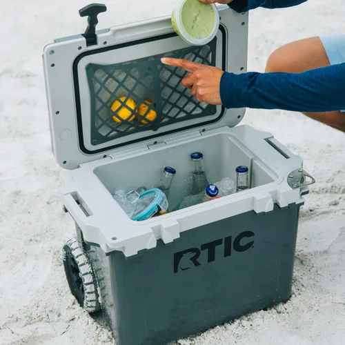 Miniatura 6 de RTIC - Enfriador con ruedas ultraligero de 22 cuartos de galón con asa, caja de hielo portátil aislada para playa, bebidas, camping, picnic, pesca