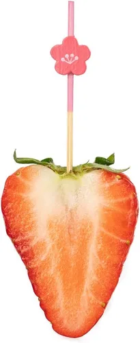 Miniatura 16 de Brochetas de cóctel de 2.75 pulgadas, 100 pinchos de aperitivo de labios sexys, puntiagudos, resistentes, palillos de dientes de bambú rojo