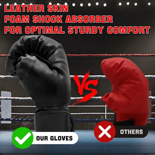 Miniatura 7 de 14 Pcs Boxing Set Boxing Equipment Set for Beginners Including 2 Pair of 6 oz Boxing Gloves Headgear Helmet Hand Wraps Mouth Guards Gifts Training