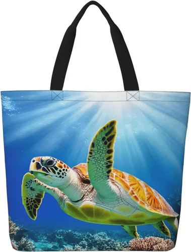 Miniatura 11 de Famame Canvas Tote Bag Large Women Casual Shoulder Bag Handbag Reusable Multipurpose Shopping Grocery Bag