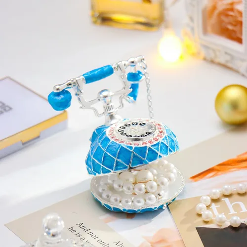 Miniatura 24 de QIFU Caja de baratija pintada a mano con bisagras, regalo único para la familia