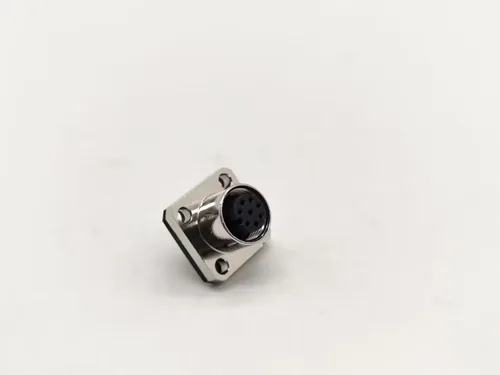 Miniatura 6 de Elecbee M12 conector hembra 8 Pin Socket 4 agujero brida montaje soldadura taza para cable
