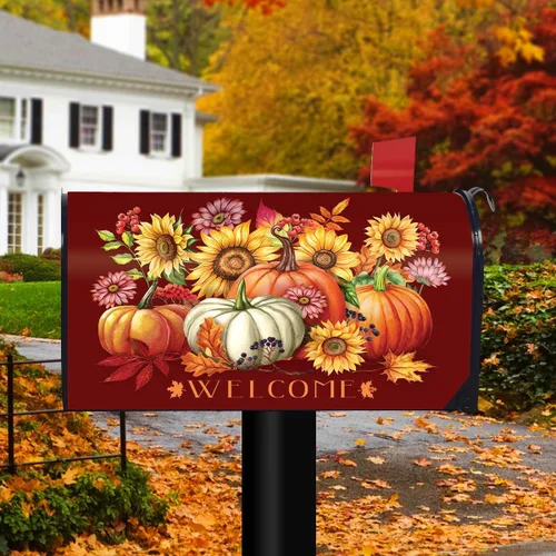 Miniatura 2 de Briarwood Lane Funda para buzón floral de otoño