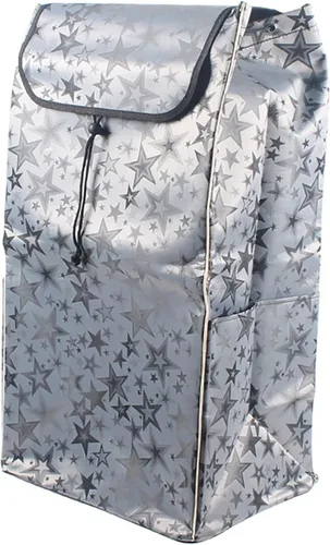 Miniatura 11 de Bolsa de repuesto para carrito de compras de alta capacidad, bolsa de repuesto con bolsillos laterales, bolsa de almacenamiento impermeable de tela