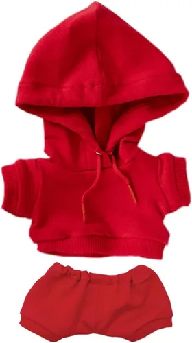 Miniatura 7 de niannyyhouse Ropa deportiva de felpa de 7.9 in, ropa deportiva elástica y sólida, con capucha, pantalones, juguete de peluche suave, accesorios