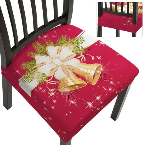 Miniatura 51 de SearchI Juego de 6 Fundas de Asiento para Sillas de Comedor Elásticas, Fundas de Asiento Suave Extraíbles y Lavables para Sillas de Comedor, Flor