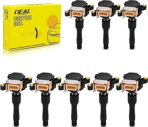 DEAL Paquete de 8 bobinas de encendido compatibles con 540i 740i 740iL 840Ci M5 Z8 X5 4.4L 4.6L 5.0L V8 Reemplaza# E36 E46 E31 E38 E39 E53 UF354