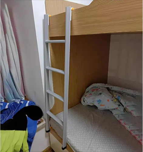 Escalera de litera para niños y adultos mayores, color gris, escalera de cama tipo loft con gancho/piso, escalera de cama elevada, hierro (tamaño :