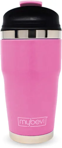 Miniatura 13 de MyBevi Retro Wave - Vaso de viaje aislado de acero inoxidable de alta calidad (12 onzas, azul marino mate, 12 onzas)