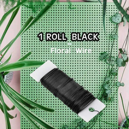 Miniatura 4 de Alambre floral de 38 yardas, 114 pies, alambre de paleta flexible de calibre 22 para coronas de manualidades, arreglos florales, envoltura de tallo