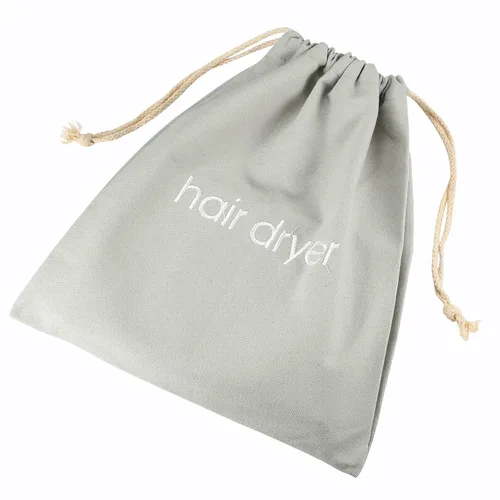 Miniatura 5 de Bolsas para secador de pelo con cordón, bolsa para viaje, para guardar las cosas del baño (negra)