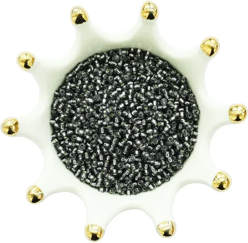 Miniatura 75 de Cuentas de semillas doradas transparentes de 4 mm al por mayor para hacer joyas, 110 gramos, aproximadamente 1600 piezas, cuentas de vidrio 6/0