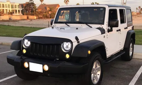 Miniatura 8 de iJDMTOY - Kit de luces LED frontales para guardabarros con lente transparente y ámbar, focos laterales completos, compatible con Jeep 2007-2017