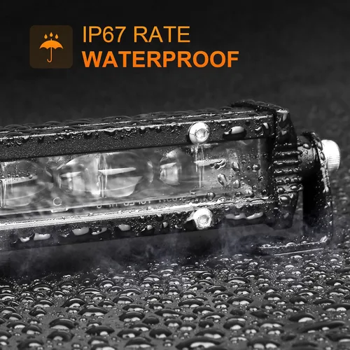 Miniatura 5 de Luces todoterreno de una sola fila de 32 pulgadas, barra de luz LED delgada 6D, reflectores de luz LED para conducción, para camión, automóvil