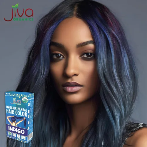 Miniatura 6 de Jiva Organic Indigo - Tinte en polvo para el cabello, 100% puro, certificado orgánico, sin productos químicos, kosher, vegano, libre de crueldad