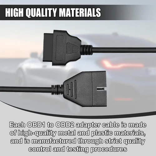 Miniatura 5 de Adaptador OBD1 a OBD2, lector de código de cable automático, herramienta de extensión de diagnóstico, OBD1 de 12 pines a OBD2 16 pines, cable