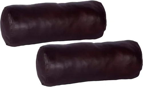 Funda de cojín redonda para el cuello, 5 x 22 pulgadas, funda de almohada redonda de piel de cordero suave cilíndrica para soporte de cabeza,