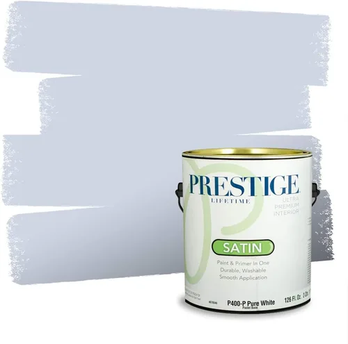 Miniatura 1370 de Pintura Exterior + imprimación PRESTIGE, todo-en-uno, 1 galón, acabado mate, color comparable al Valspar* Royal Gray* VS151-Gris real
